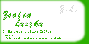 zsofia laszka business card