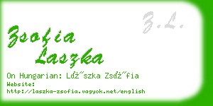 zsofia laszka business card